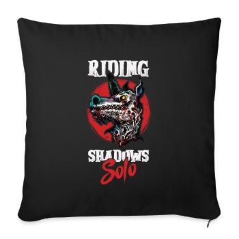 Dark Unicorn Horror Unicorn Midnight Unicorn - Sofa pillowcase 17,3'' x 17,3'' (45 x 45 cm) - black - Front