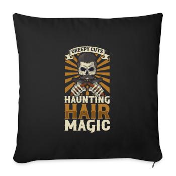 Horror Spooky Hairdresser Hairdresser Hair - Sofa pillowcase 17,3'' x 17,3'' (45 x 45 cm) - black - Front