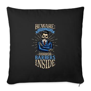 Horror Spooky Hairdresser Hairdresser Hair - Sofa pillowcase 17,3'' x 17,3'' (45 x 45 cm) - black - Front
