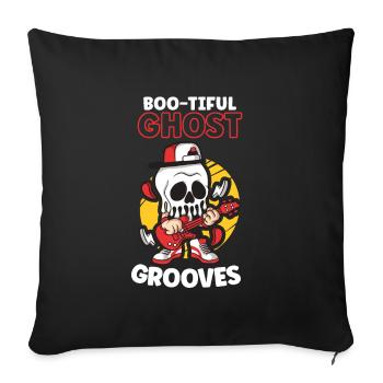 Funny Horror Spooky Guitar Guitarist Ghostly - Sofa pillowcase 17,3'' x 17,3'' (45 x 45 cm) - black - Front