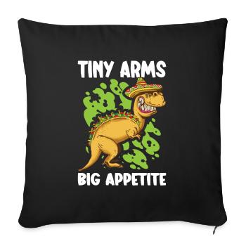 T-rex Taco Lovers Mexican Food - Sofa pillowcase 17,3'' x 17,3'' (45 x 45 cm) - black - Front