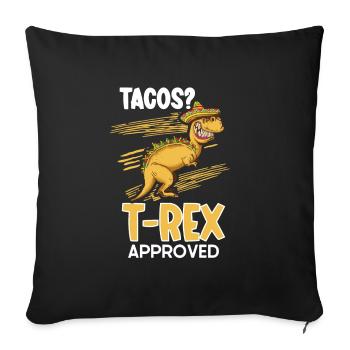 T-rex Taco Lovers Mexican Food - Sofa pillowcase 17,3'' x 17,3'' (45 x 45 cm) - black - Front
