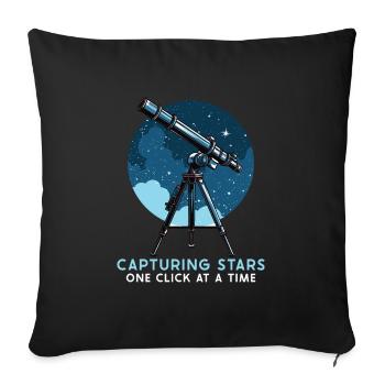 Astrophotography Astronomy Space Camera - Sofa pillowcase 17,3'' x 17,3'' (45 x 45 cm) - black - Front