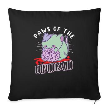 Zombie Cat Undead Kitty Horror Meow Creepy - Sofa pillowcase 17,3'' x 17,3'' (45 x 45 cm) - black - Front