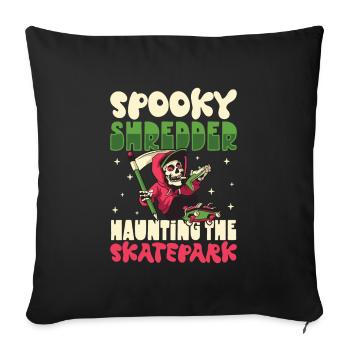 Horror Skateboarder Halloween Skateboard Cadeau - Housse de coussin décorative 45 x 45 cm - noir - Devant