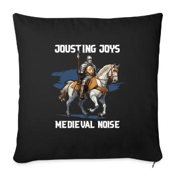 Ritterritter Mittelalterliche Renaissance-rüstung - Sofakissenbezug 45 x 45 cm - Schwarz - Vorne