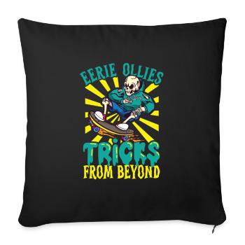 Horror Skateboarder Halloween Skateboard Cadeau - Housse de coussin décorative 45 x 45 cm - noir - Devant