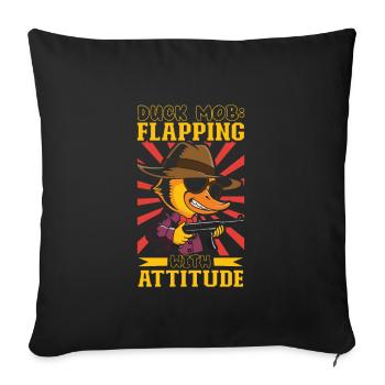 Gangster Rubber Ducks Mobster Mallards Ducky Dons - Housse de coussin décorative 45 x 45 cm - noir - Devant
