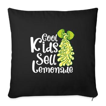 Limonade Jus de Citron Fait Maison - Housse de coussin décorative 45 x 45 cm - noir - Devant