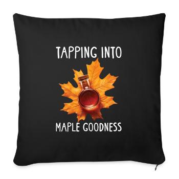 Maple syrup Canada tradition and cones - Sofa pillowcase 17,3'' x 17,3'' (45 x 45 cm) - black - Front