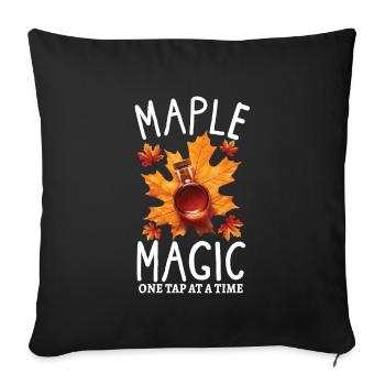 Maple syrup canada tradition and cones - Sofa pillowcase 17,3'' x 17,3'' (45 x 45 cm) - black - Front