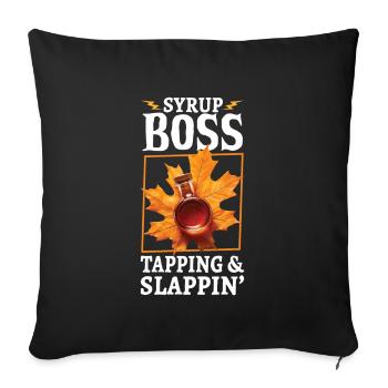 Maple syrup canada tradition and cones - Sofa pillowcase 17,3'' x 17,3'' (45 x 45 cm) - black - Front