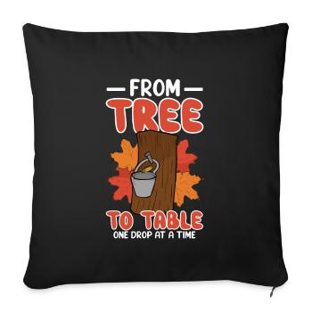 Maple syrup Canada tradition and cones - Sofa pillowcase 17,3'' x 17,3'' (45 x 45 cm) - black - Front