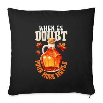 Maple syrup Canada tradition and cones - Sofa pillowcase 17,3'' x 17,3'' (45 x 45 cm) - black - Front
