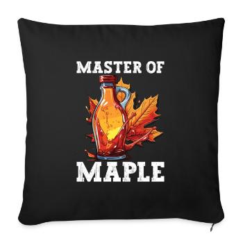 Maple syrup Canada tradition and cones - Sofa pillowcase 17,3'' x 17,3'' (45 x 45 cm) - black - Front