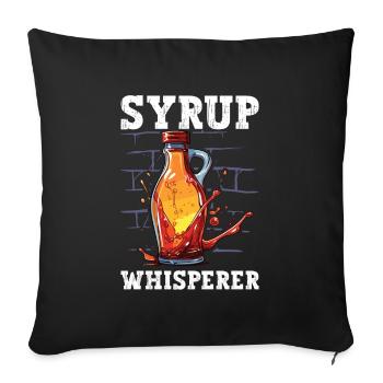 Maple syrup Canada tradition and cones - Sofa pillowcase 17,3'' x 17,3'' (45 x 45 cm) - black - Front