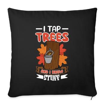 Maple syrup Canada tradition and cones - Sofa pillowcase 17,3'' x 17,3'' (45 x 45 cm) - black - Front