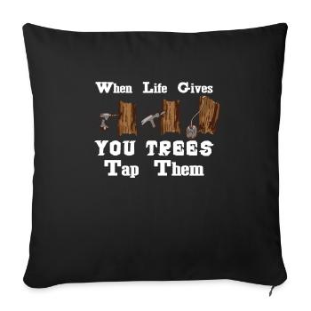 Maple syrup Canada tradition and cones - Sofa pillowcase 17,3'' x 17,3'' (45 x 45 cm) - black - Front