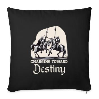 Knight Knight Medieval Renaissance Armor - Sofa pillowcase 17,3'' x 17,3'' (45 x 45 cm) - black - Front