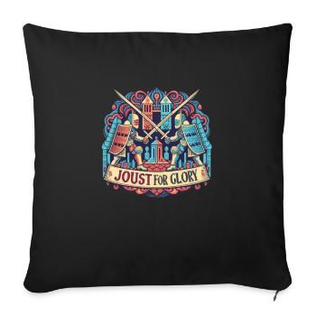 Ritterritter Mittelalterliche Renaissance-rüstung - Sofakissenbezug 45 x 45 cm - Schwarz - Vorne