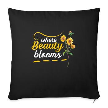 Texas Wildflowers Season Fields Flowers Texas - Sofa pillowcase 17,3'' x 17,3'' (45 x 45 cm) - black - Front