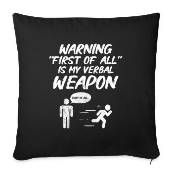 Debating Speech Debating Speaker Gift Idea - Sofa pillowcase 17,3'' x 17,3'' (45 x 45 cm) - black - Front