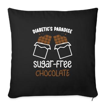 Type 1 diabetes Funny - Sofa pillowcase 17,3'' x 17,3'' (45 x 45 cm) - black - Front