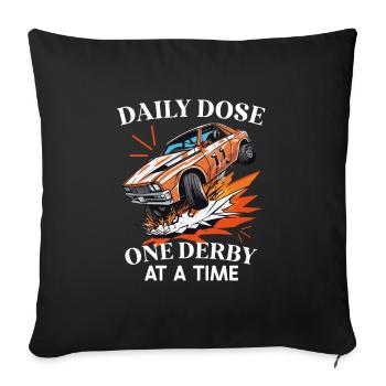 Derby de démonstration Derby de démolition Derby de démolition - Housse de coussin décorative 45 x 45 cm - noir - Devant