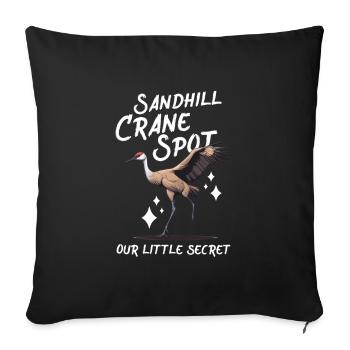 Sandhill Crane Lovers Bird Watching - Sofa pillowcase 17,3'' x 17,3'' (45 x 45 cm) - black - Front