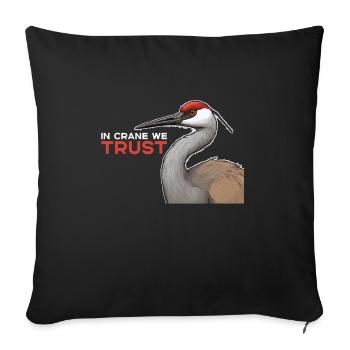 Sandhill Crane Lovers Bird Watching - Sofa pillowcase 17,3'' x 17,3'' (45 x 45 cm) - black - Front