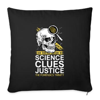 Pathologiste, Expert médico-légal, Analyste de scène de crime - Housse de coussin décorative 45 x 45 cm - noir - Devant