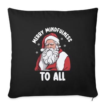 Mental Health Christmas Anti-Christmas - Sofa pillowcase 17,3'' x 17,3'' (45 x 45 cm) - black - Front