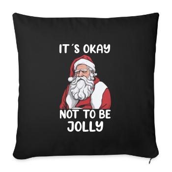 Mental Health Christmas Anti-Christmas - Sofa pillowcase 17,3'' x 17,3'' (45 x 45 cm) - black - Front