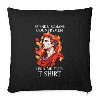 Jules César Histoire romaine Empire romain - Housse de coussin décorative 45 x 45 cm - noir - Devant