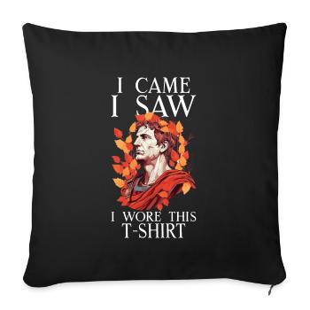 Jules César Histoire romaine Empire romain - Housse de coussin décorative 45 x 45 cm - noir - Devant