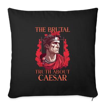 Jules César Histoire romaine Empire romain - Housse de coussin décorative 45 x 45 cm - noir - Devant