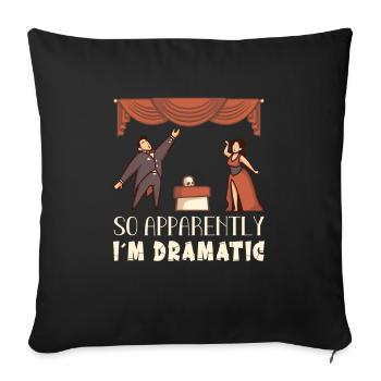 Professeur d’art dramatique Professeur d’art dramatique - Housse de coussin décorative 45 x 45 cm - noir - Devant