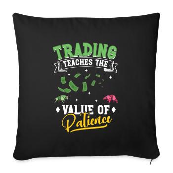 Stock Traders, Forex Traders, Investor Trading - Sofa pillowcase 17,3'' x 17,3'' (45 x 45 cm) - black - Front