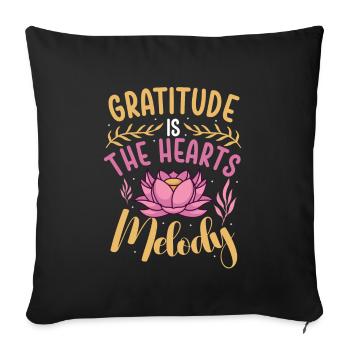 Yoga, Pleine conscience, Pratique, Méditation, Manifestation - Housse de coussin décorative 45 x 45 cm - noir - Devant