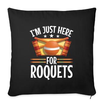 Croquet Mallet Croquet Club Croquet Player Croquet - Sofa pillowcase 17,3'' x 17,3'' (45 x 45 cm) - black - Front
