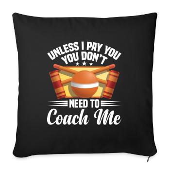 Croquet Mallet Croquet Club Croquet Player Croquet - Sofa pillowcase 17,3'' x 17,3'' (45 x 45 cm) - black - Front