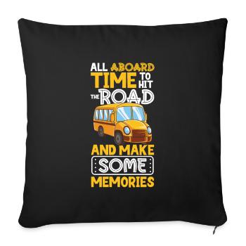 Funny School Bus Driver Appreciation anniversary - Sofa pillowcase 17,3'' x 17,3'' (45 x 45 cm) - black - Front