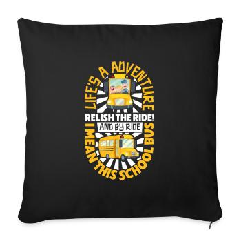 Funny School Bus Driver Appreciation anniversary - Sofakissenbezug 45 x 45 cm - Schwarz - Vorne