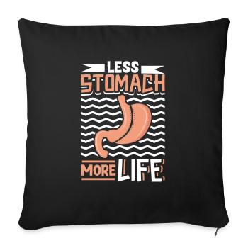 Gastric sleeve gastrectomy Sleeve gastrectomy - Sofa pillowcase 17,3'' x 17,3'' (45 x 45 cm) - black - Front