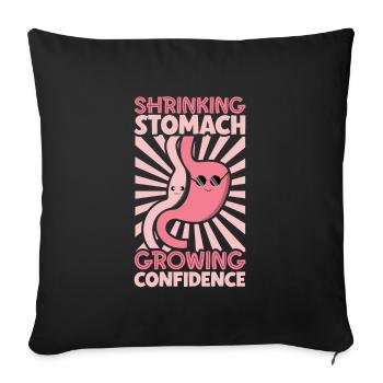 Gastric sleeve, gastric sleeve, gastrectomy, gastrectomy - Sofa pillowcase 17,3'' x 17,3'' (45 x 45 cm) - black - Front