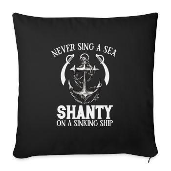 Sailors Sea Shanty Singing Ship Adventures - Housse de coussin décorative 45 x 45 cm - noir - Devant