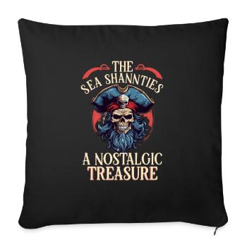 Sailors Sea Shanty Singing Ship Adventures - Housse de coussin décorative 45 x 45 cm - noir - Devant