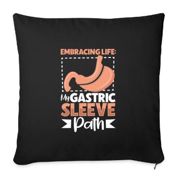 Schlauchmagen Schlauchmagenchirurgie Gastrektomie - Sofakissenbezug 45 x 45 cm - Schwarz - Vorne