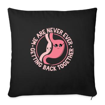Schlauchmagen Schlauchmagenchirurgie Gastrektomie - Sofakissenbezug 45 x 45 cm - Schwarz - Vorne
