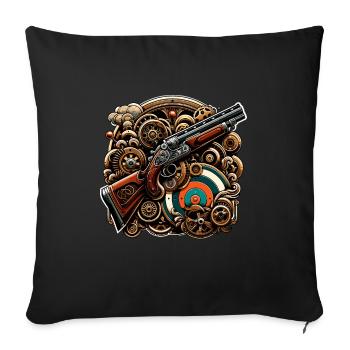 Clay Pigeon Shooting Clay Pigeon Shooting Shooting - Sofa pillowcase 17,3'' x 17,3'' (45 x 45 cm) - black - Front